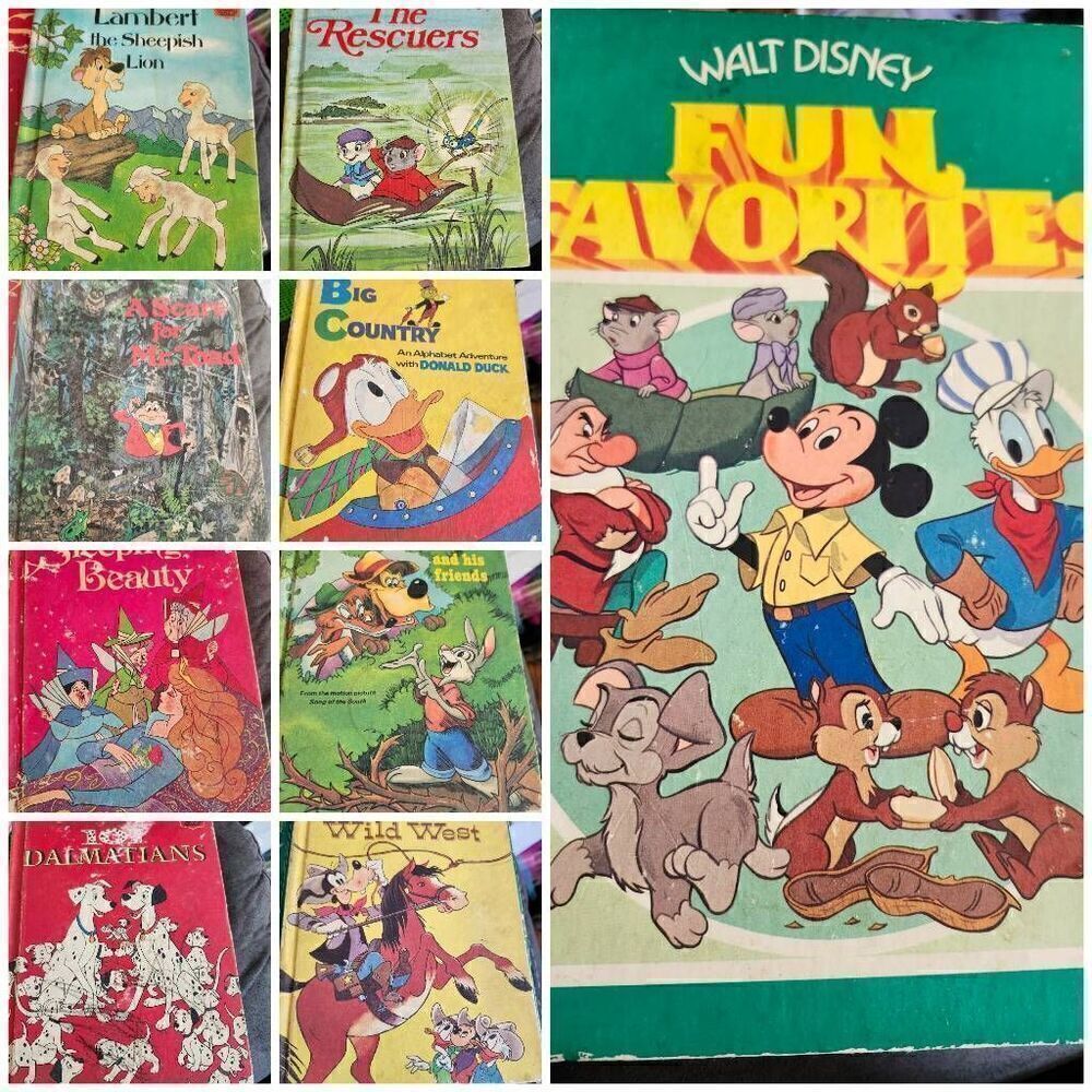 Disney Vintage Books lot of 9 A Scare For Mr. TOAD (1985) F. Lambert The Sheepis